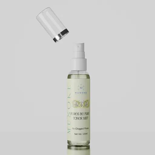 Cosmetics toner mist white bg setup