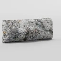 Textured 3D model of a rock surface, optimized for Blender with 4K PBR materials, suitable for realistic game environments.