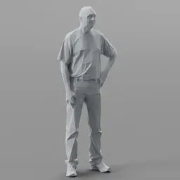 Lowpoly Male Standing