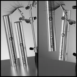Mascara and eyeliner product mockup