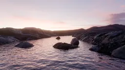 Sunset River Landscape