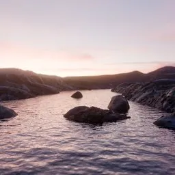 Sunset River Landscape