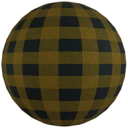 Yellow Checkered Fabric