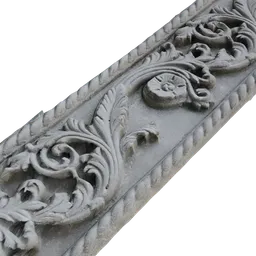 Intricately detailed floral 3D model rendered in Blender with realistic textures and lighting, ideal for architectural visualization.