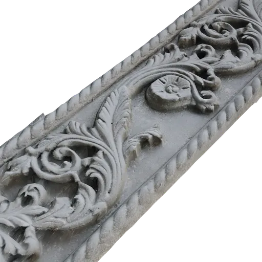Intricately detailed floral 3D model rendered in Blender with realistic textures and lighting, ideal for architectural visualization.