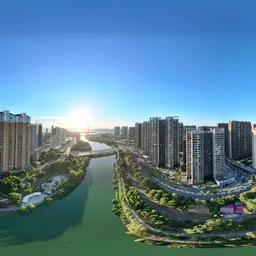 Highsky old building lake