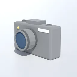 Low Poly Cartoon Photo Camera