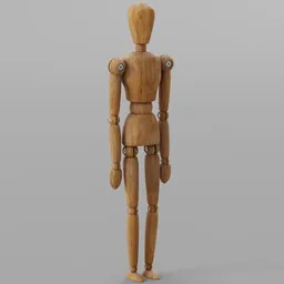 Wooden male mannequin
