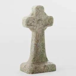 Detailed 3D Celtic Cross model with realistic textures for Blender rendering, ideal for 3D visualization.