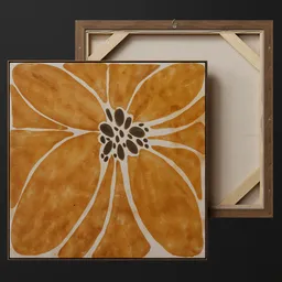 Painting Art Orange Flower