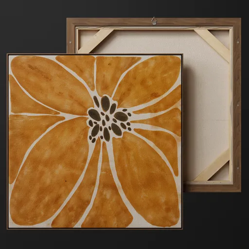 Painting Art Orange Flower