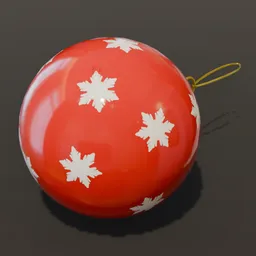 Christmas Ball Red Snow