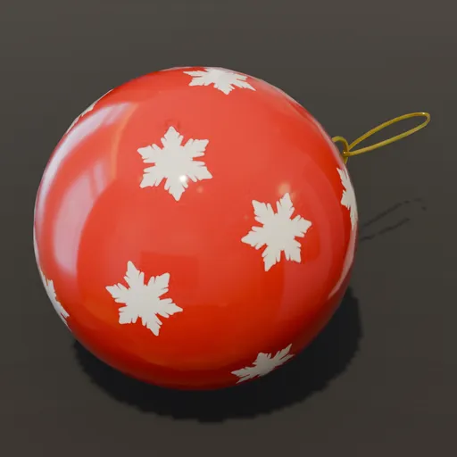 Christmas Ball Red Snow