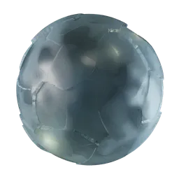 High-resolution PBR cracked ice shader, ideal for 3D rendering in Blender, showing realistic textures and details.