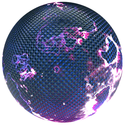 Vibrant procedural color glass PBR material for Blender, with customizable texture scale, roughness, and transparency.
