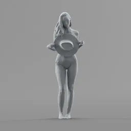 Lowpoly Female Topless
