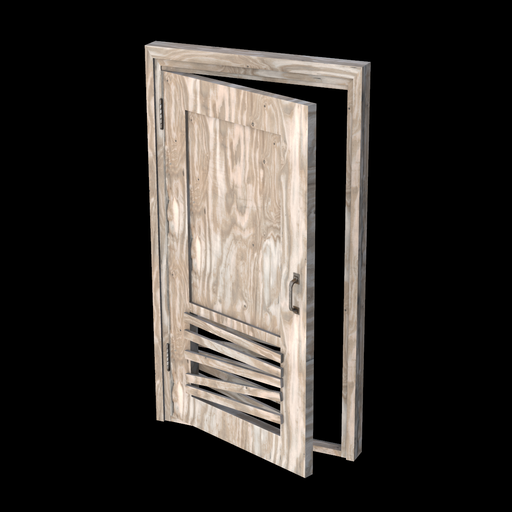 Red wood door