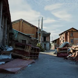 Scan old building scene