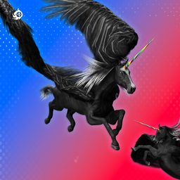 Black Unicorn (rigged,animated)