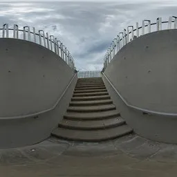 Cloudy stairwell HDR