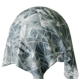 Graphical Blue Embroidery