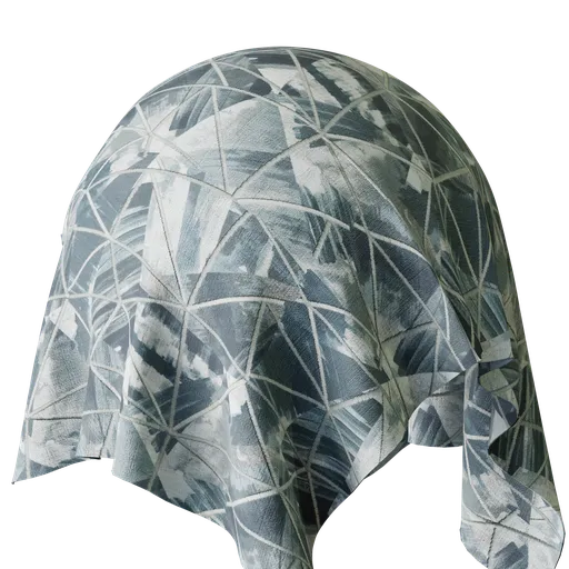 Graphical Blue Embroidery