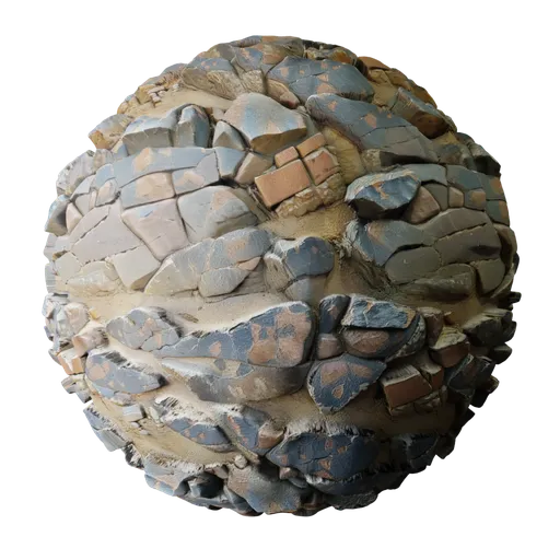 High-quality PBR Stone Ground texture, 2K, seamless for Blender 3D and other modeling apps.