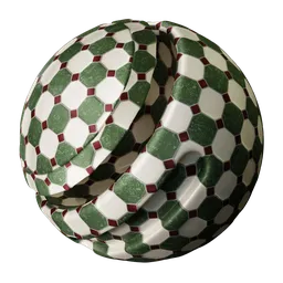 Green Checker Mosaic Tile
