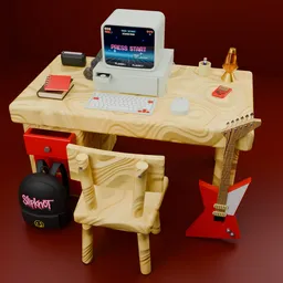 Millennial Retro Desk Setup