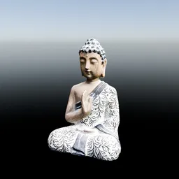 Buddha Statue With Garment | Photo Scan