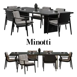 Minotti Linha Table & Fynn Chair