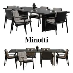 Minotti Linha Table & Fynn Chair