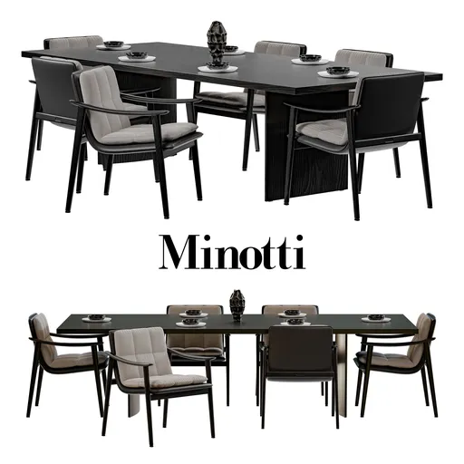 Minotti Linha Table & Fynn Chair