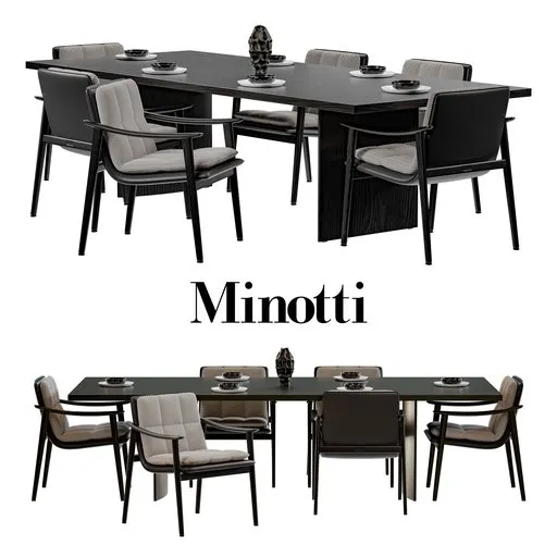 Minotti Linha Table & Fynn Chair