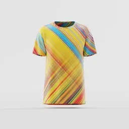 Radiant Diagonal Stripe T-Shirt