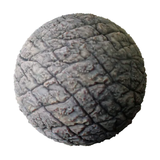 Realistic 2K Elephant Skin PBR material with detailed displacement for 3D modeling and rendering.
