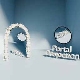 Portal Projection v1.3 (Addon) | Portals (With Ray Portal BSDF) made easy, for everyone