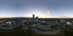 City Highrises Colorful Sunrise