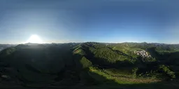 Sunset over the forest