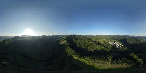 Sunset over the forest