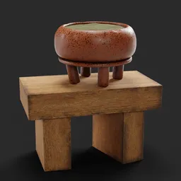 Footed Terracotta Pot