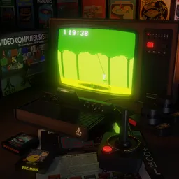 Scene Gaming Atari Vintage Old