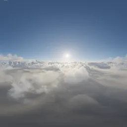 Aerial Cloudy Sky Landscape