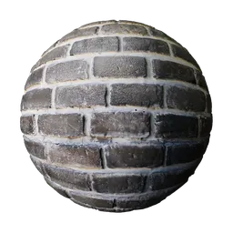 High-resolution 2K PBR brick wall texture with realistic displacement for 3D Blender materials.