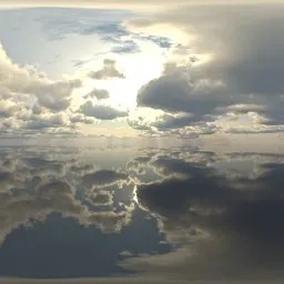 Overcast sky above the sea