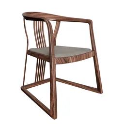 Wooden round chair