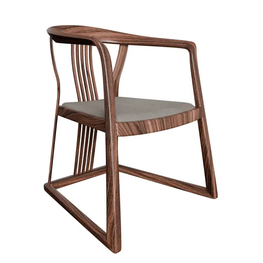Wooden round chair