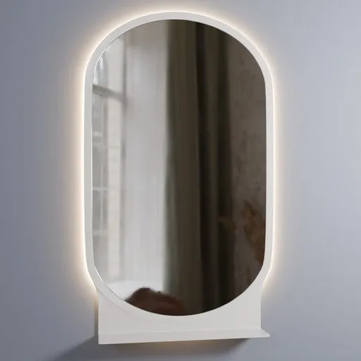High-resolution 3D model of a classic standing mirror, artistically crafted using Blender, ideal for interior design renderings.