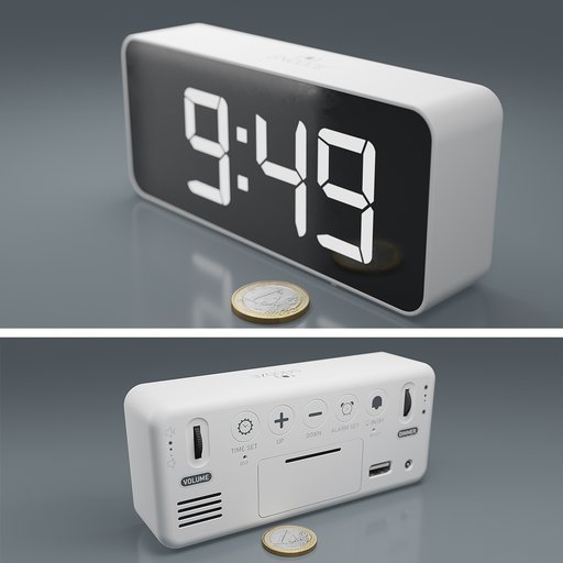 LED digital Clock USB Clocks models BlenderKit