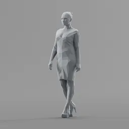 Lowpoly Female Catwalk